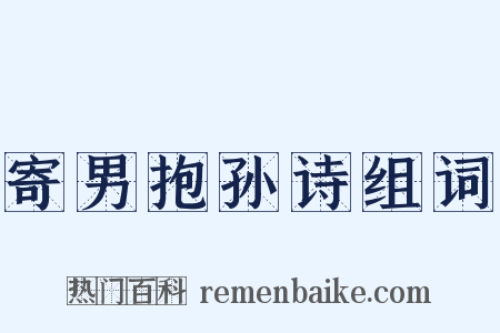 寄男抱孙诗组词是什么意思的图片